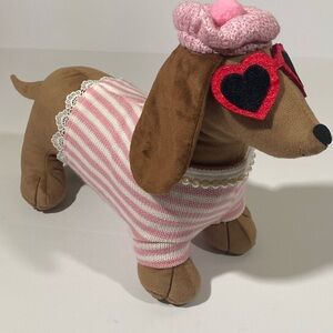 Dachshund French Styled Plush With Bean Bag Feet 19” Long 11” Height